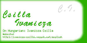 csilla ivanicza business card